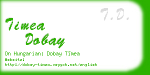 timea dobay business card